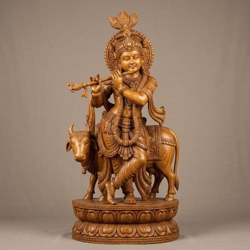 Lord Krishna Venugopala (Playing Flute) - View 1
