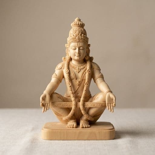 Swami Ayyappa in Yogapattasana - View 1